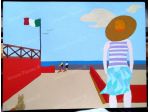 Quadro di Simone Piazzesi - L'ATTESA #3 - Omaggio a "Verso il mare" di Cristina