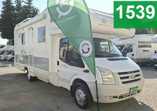 CAMPER RIMOR FORD MANSARDATO 7 POSTI DOPPIA DINETTE LETTI CASTELLO CLIMATIZZATORE FOTOVOLTAICO GEMELLATO POSTERIORE CAMPEGGIO USATI GENERALI 1539