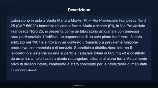 Immobile in asta di 689 m² in vendita a Santa Maria a Monte - Foto 4