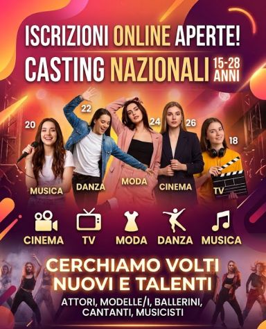 Casting Nazionali Aperti: Selezioni per Nuovi Progetti televisivi
