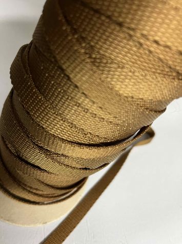 Nastro di cotone 10 mm marrone per manici e tracolle - Foto 4