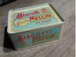 Scatola in latta vintage "Biscotti Mellin"