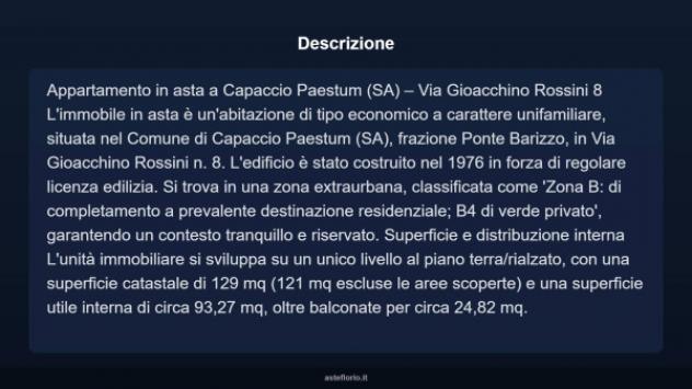Immobile in asta di 129 m² con più di 5 locali in vendita a Capaccio Paestum - Foto 12