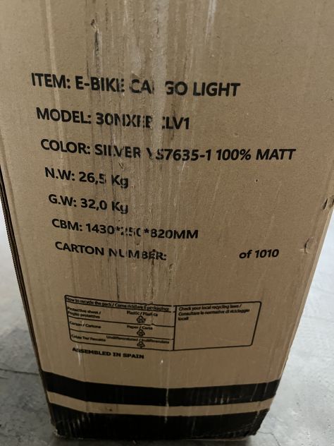 Bicicletta cargo ebike Nilox - Foto 4
