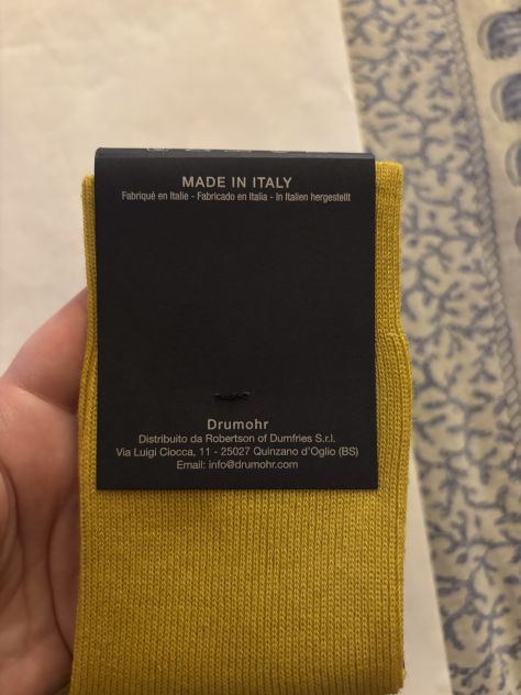 CALZE NUOVE LUNGHE UOMO IN COTONE E SETA FIRMATE ORIGINALI DRUMOHR,MADE IN ITALY - Foto 7
