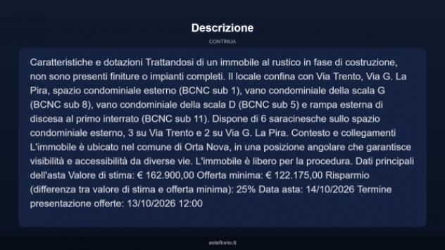 Immobile in asta di 362 m² in vendita a Orta Nova - Foto 7