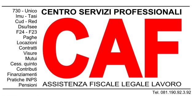Centro Servizi Professionali, CAF, 730, Dsu-Isee, Disoccupazioni, Red