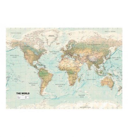 Fotomurale Adesivo Con Un Mappamondo Classico Arredalacasa - Foto 2