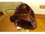 CAPPELLO in pelliccia di visone naturale, tutto foderato