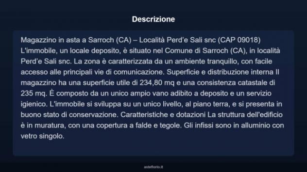 Immobile in asta di 234 m² in vendita a Sarroch - Foto 9