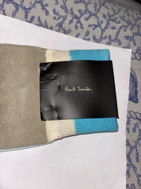 CALZE NUOVE CON CARTELLINO DA UOMO LEGGERE FIRMATE ORIGINALI PAUL SMITH,MADE IN - Foto 3