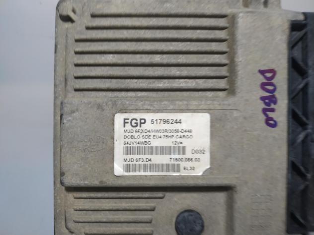 CENTRALINA INIEZIONE FIAT Doblo Cargo 51796244 Diesel (0509) - Foto 3