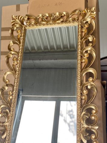NUOVA SPECCHIERA STILE BAROCCO DI VERO LEGNO CON DORATURA FATTA 100% A MANO - Foto 6