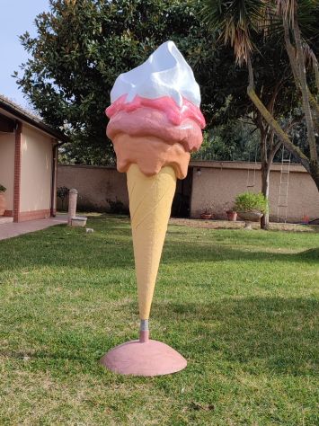 Insegna pubblicitaria per glateria: Cono gelato in vetroresina - Foto 2