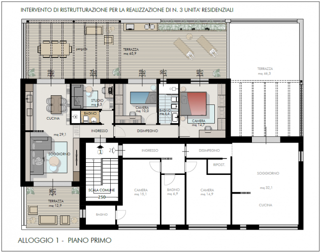 Appartamento in vendita a Cascina 90 mq Rif: 1332154