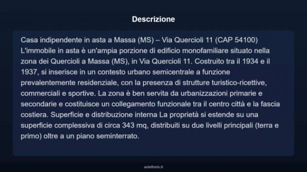 Immobile in asta di 343 m² con più di 5 locali in vendita a Massa - Foto 4