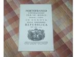 Portofranco generalissimo per le merci rinnovato - Genova 1763