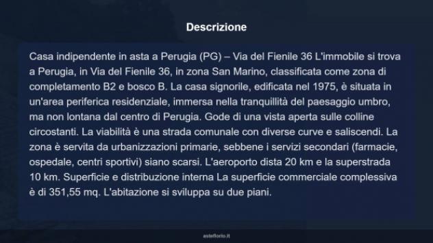 Immobile in asta di 351 m² con più di 5 locali e box auto in vendita a Perugia - Foto 8