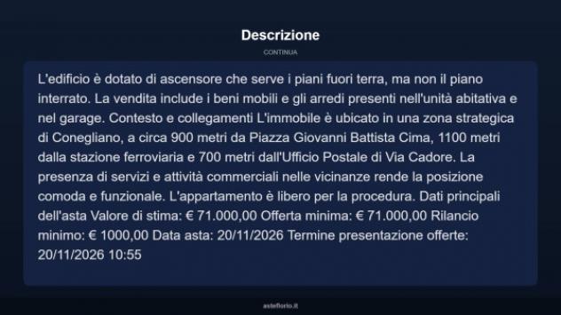 Immobile in asta di 41 m², box auto in vendita a Conegliano - Foto 13