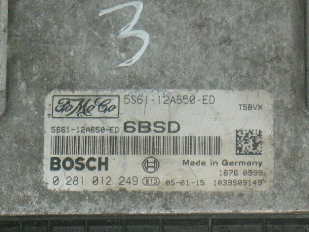 0281012249 ECU FORD FUSION FIESTA 1.6 TDCI 0281012249 5S61-12A650-ED 6BSD - Foto 2