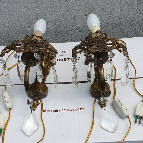 LAMPADARIO e 2 ABAT JOUR, VINTAGE. - Foto 7