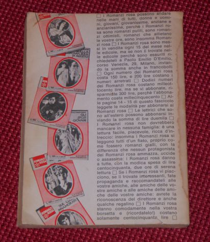 IL CANTO DELL'ETERNA PRIMAVERA, Walter Poliseno, ROMANZI ROSA N. 38, 1967. - Foto 3