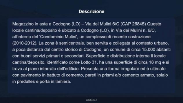 Immobile in asta di 18 m² in vendita a Codogno - Foto 9