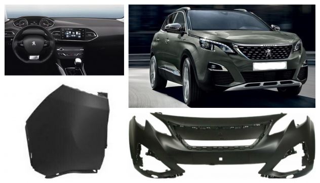 Peugeot 3008 paraurti griglia fanale led kit airbag 2017-22