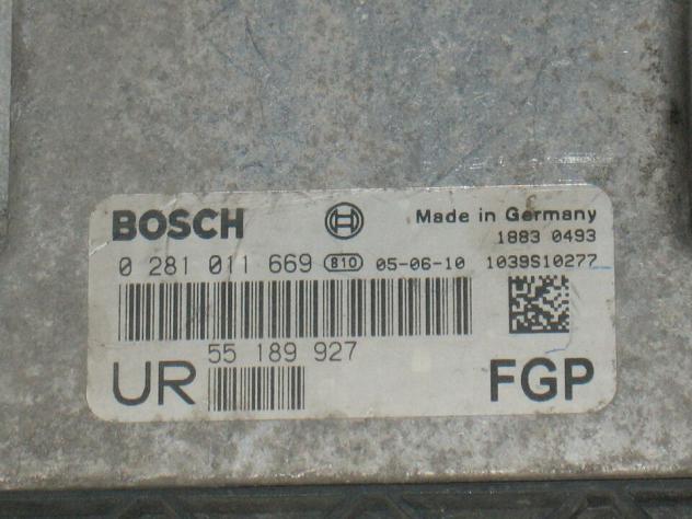0281011669 ECU OPEL ZAFIRA 1.9 0281011669 55189927 EDC16C9-3.12 - Foto 2
