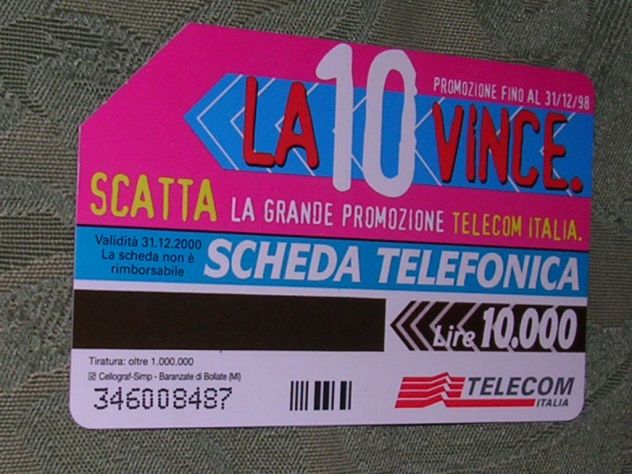 SCHEDA TELEFONICA ITALIA 17
