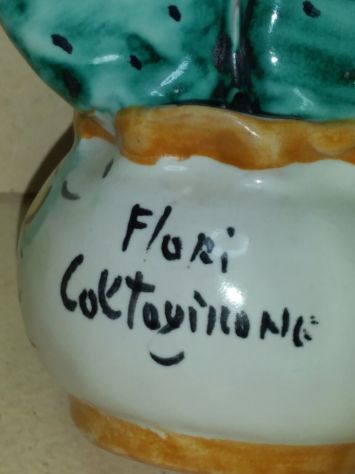 MAIOLICA DI CALTAGIRONE , FICHI D'INDIA A FIRMA DI FLORI - CALTAGIRONE - Foto 4