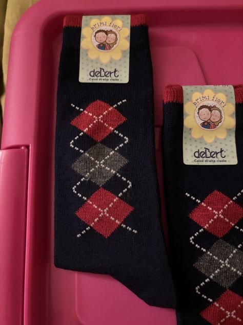 6 PAIA DI CALZE NUOVE PER BAMBINI UNISEX MARCA DEBERT,MADE IN ITALY,N’22-25 - Foto 4