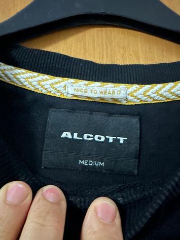 Felpa nera Alcott uomo – Taglia M – Girocollo - Foto 3