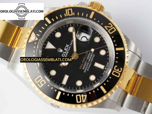 Replica rolex SEA-DWELLER 126603 QUADRANTE NERO BEST EDITION 1:1 SU BRACCIALE SS/YG 3235 - Foto 3