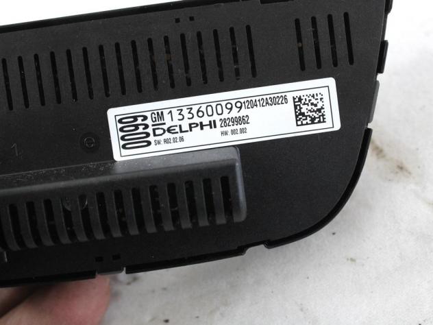 13360099 CENTRALINA GRUPPO DI COMANDO CLIMATIZZATORE CLIMA A/C MANUALE OPEL MERIVA B 1.4 G 88KW 5M 5P (2012) RICAMBIO USATO - Foto 6