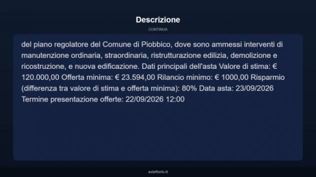 Immobile in asta di 119 m² con più di 5 locali in vendita a Piobbico - Foto 13