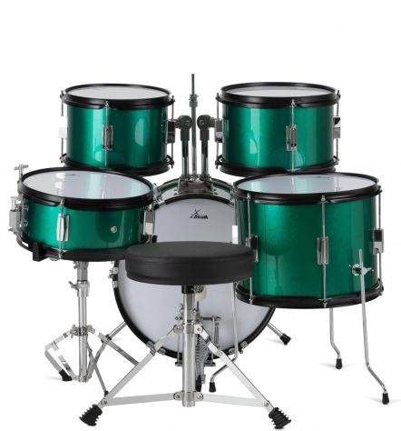 Batteria XDrum Junior Pro per Bambini Emerald Green Sparkle