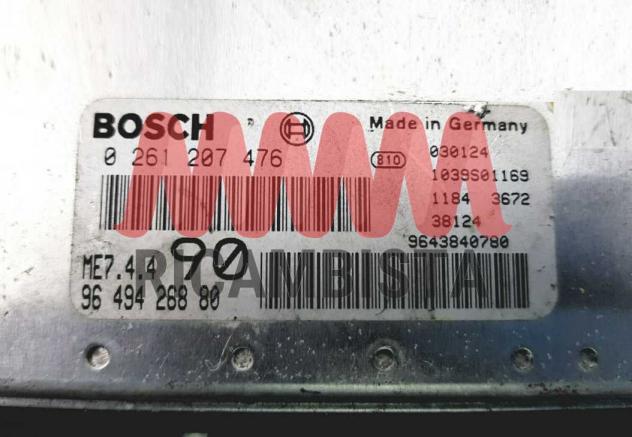 0261207476 9649426880 Citroen Xsara 1.6 centralina motore Bosch - Foto 2