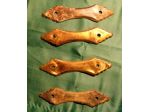 N° 4  PIASTRINE PER MANIGLIE MOBILI VARI IN OTTONE -