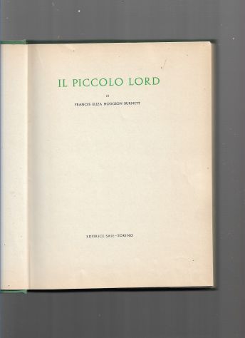 1963 IL PICCOLO LORD RILEGATO - Foto 2