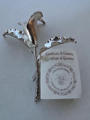Fiore argentato con metodologia speciale.