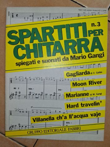 Blocco di 9 Spartiti e Corsi di Chitarra Vintage di Cimma - Gangi - Carcassi - Foto 5