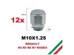 KIT 12 dadi bulloni ruota Renault r4 r5 r6 Rodeo