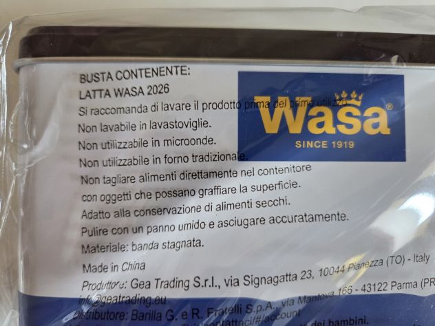 Contenitore di latta marca Wasa per conservare biscotti fette biscottate, ecc... - Foto 5