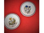 Piatti decorativi in ceramica, vintage, smaltati e decorati a mano