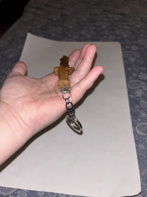 PORTACHIAVI COME NUOVO ARTIGIANALE UNICO HANDMADE INTAGLIATO A MANO UNISEX - Foto 3