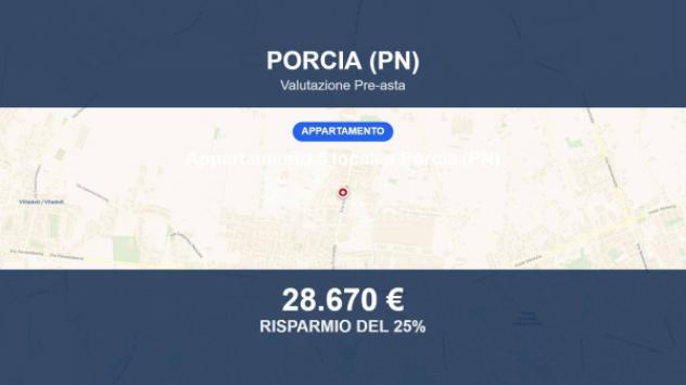 Immobile in asta di 76 m², box auto in vendita a Porcia