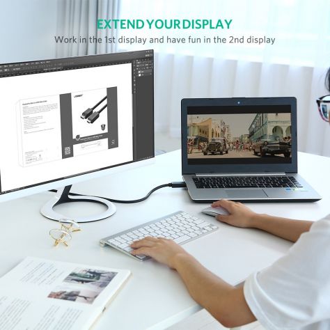 CAVO X PC DisplayPort (DP, DP++,DisplayPort++) a un HDTV,monitor,proiettore HDMI - Foto 5