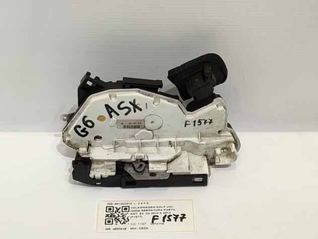 SERRATURA ANTERIORE SINISTRA VOLKSWAGEN Golf 6 Berlina 5K1837015 CBZA (0812)