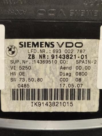 QUADRO STRUMENTI BMW Serie 3 E92 Coupé 693002787 9143821 -01 N47D20C (0610) - Foto 3